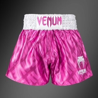 Venum Contender XT Muay Thai Shorts – Candy Pink/ White – Lichtgewicht Polyester – Training & Sparring