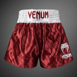 Venum Venum Contender XT Muay Thai Shorts –Red/White – Lichtgewicht Polyester – Training & Sparring