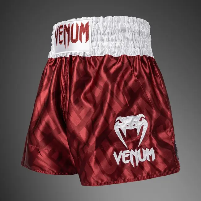Venum Venum Contender XT Muay Thai Shorts –Red/White – Lichtgewicht Polyester – Training & Sparring