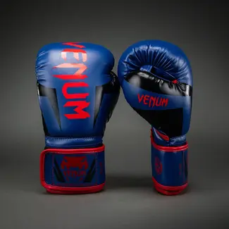Venum Venum Elite Bokshandschoenen – Blauw/Rood – Skintex Leer – Training & Sparring