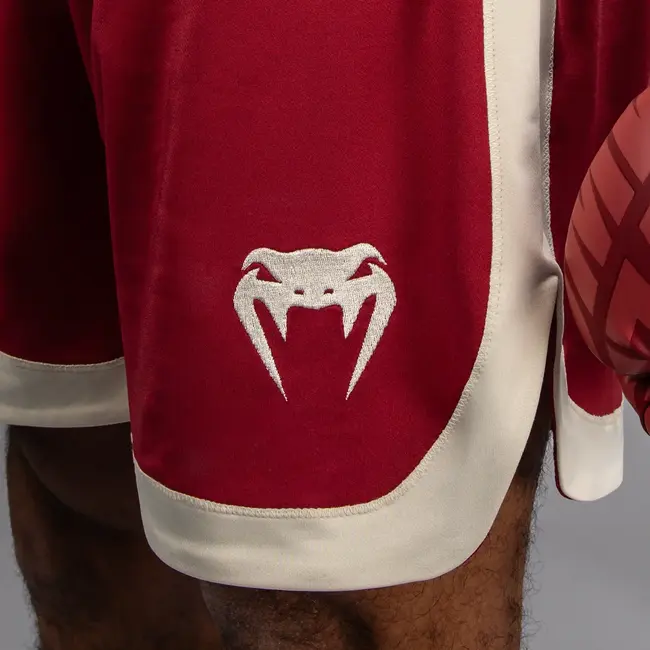 Venum Classic Boxing Shorts – Ruby Red/Ivory – Lichtgewicht Satijn – Training & Wedstrijd