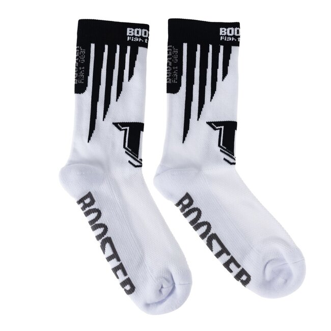 Booster Fightgear Fight Gear Rapid Strike Pro Bokssokken – Wit/Zwart – Ademend & Ondersteunend – Training & Wedstrijd