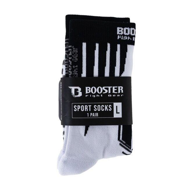 Booster Fightgear Fight Gear Rapid Strike Pro Bokssokken – Wit/Zwart – Ademend & Ondersteunend – Training & Wedstrijd