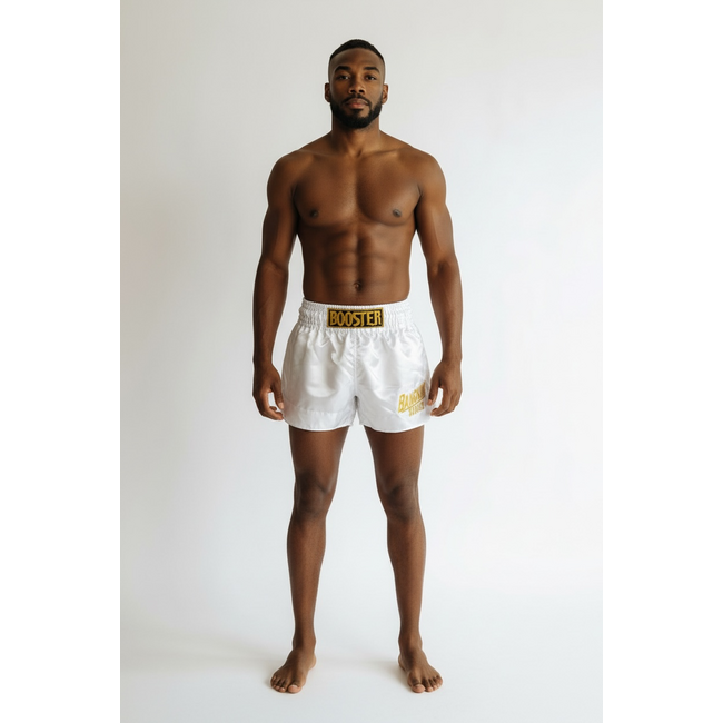 Booster Fightgear Booster - FIGHTSHORT - BFG BANGKOK SHORT 2- Wit/Goud