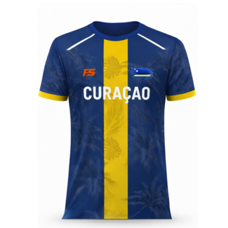 Fightsense FightSense Curaçao Performance T-Shirt – Blue/Yellow
