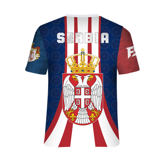 Fightsense Serbia Pride Performance Shirt – SERVIE – Sportshirt voor vechtsport en training