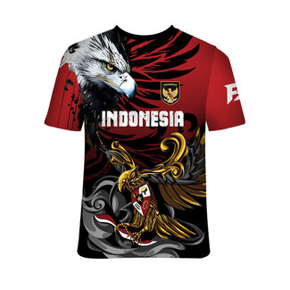 Fightsense FIGHTSENSE Indonesia Garuda Warrior T-Shirt – Red/Black