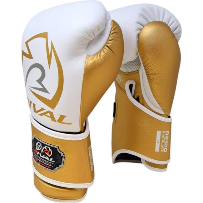 Rival Boxing Gear Rival RB100 – Professionele Zakhandschoenen Wit/Goud