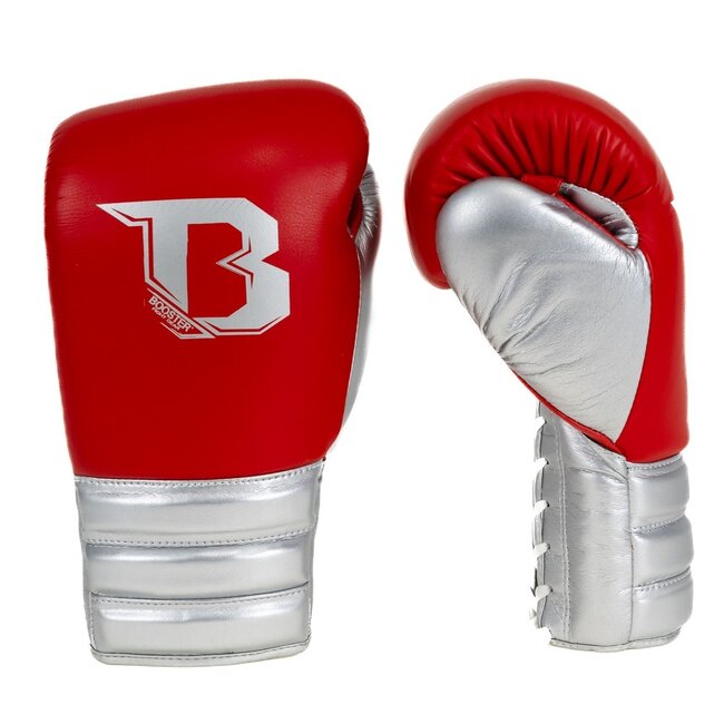 Booster Fightgear Booster BFG RS LU Bokshandschoenen met Veters – Rood/Silver