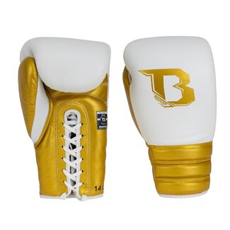 Booster Fightgear BFG RS LU Bokshandschoenen met Veters – Wit/Goud