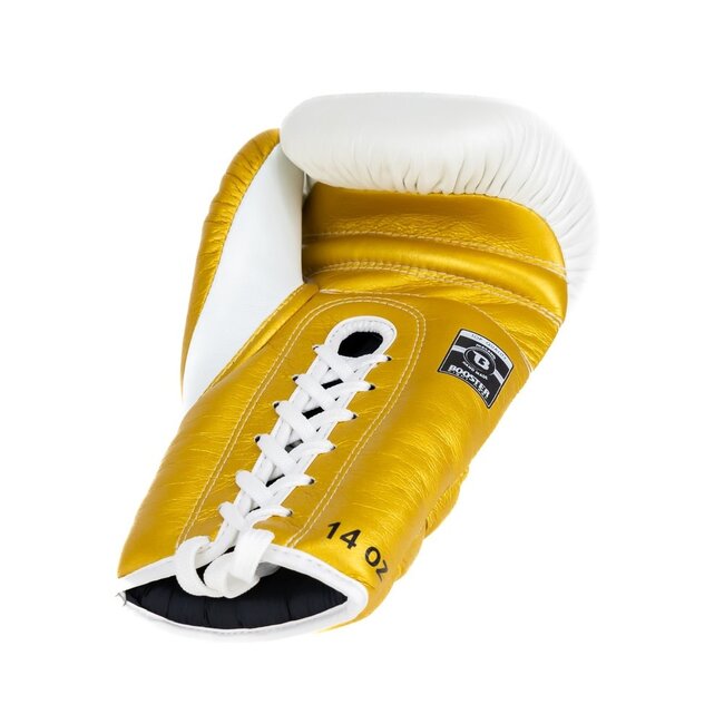 Booster Fightgear Booster BFG RS LU Bokshandschoenen met Veters – Wit/Goud