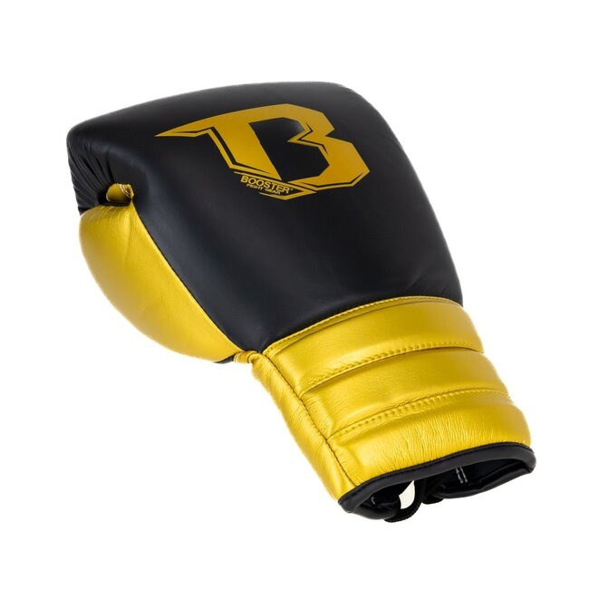 Booster Fightgear Booster BFG RS LU Bokshandschoenen met Veters – Zwart/Goud
