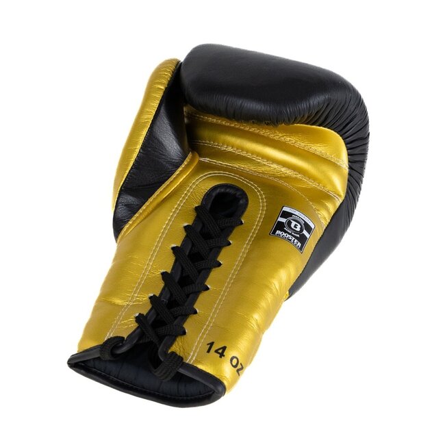 Booster Fightgear Booster BFG RS LU Bokshandschoenen met Veters – Zwart/Goud