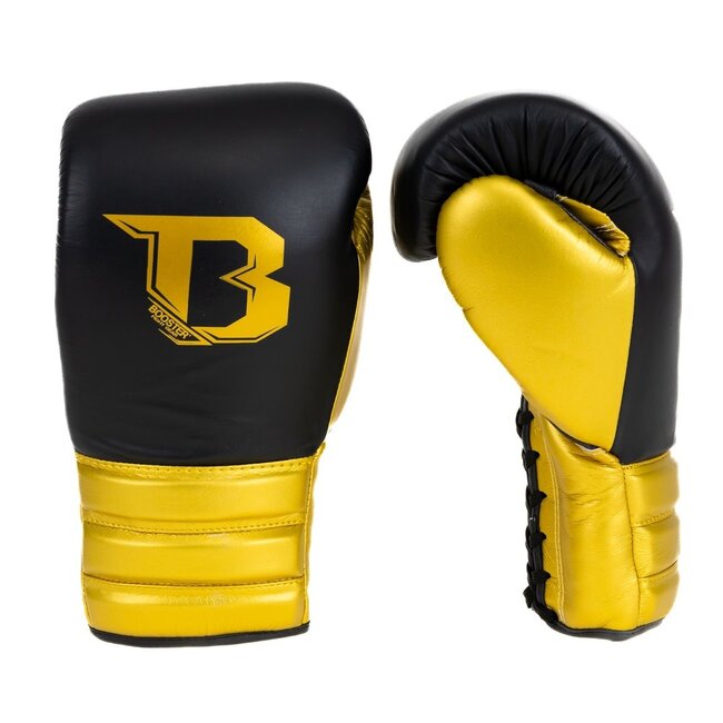 Booster Fightgear Booster BFG RS LU Bokshandschoenen met Veters – Zwart/Goud
