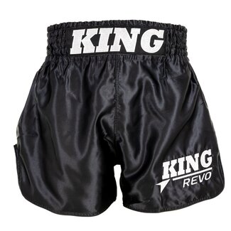 King Pro Boxing MUAY THAI SHORT - KPB REVO SHORT 1 - ZWART/WIT