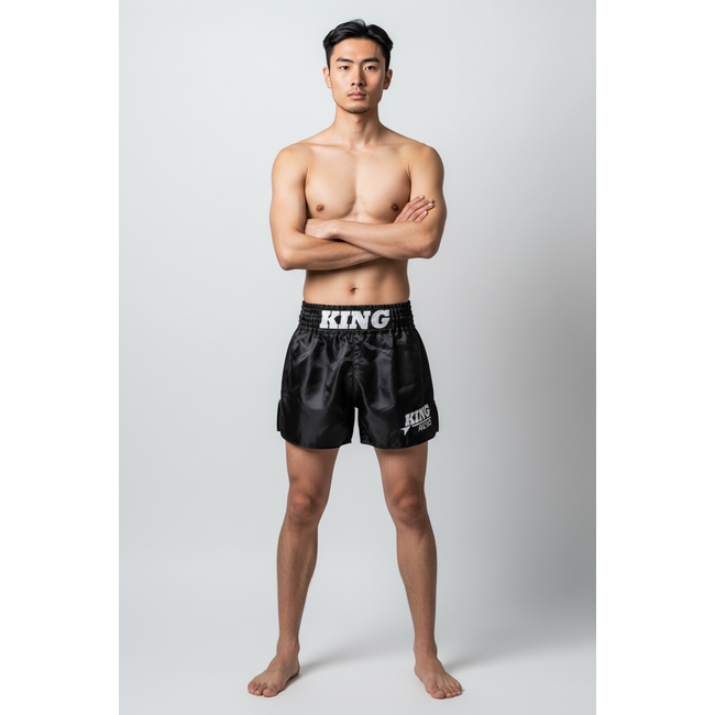 King Pro Boxing KING - MUAY THAI SHORT - KPB REVO SHORT 1 - ZWART/WIT