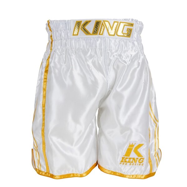 King Pro Boxing Short de boxe KPB XK SHORT 2 - blanc/or