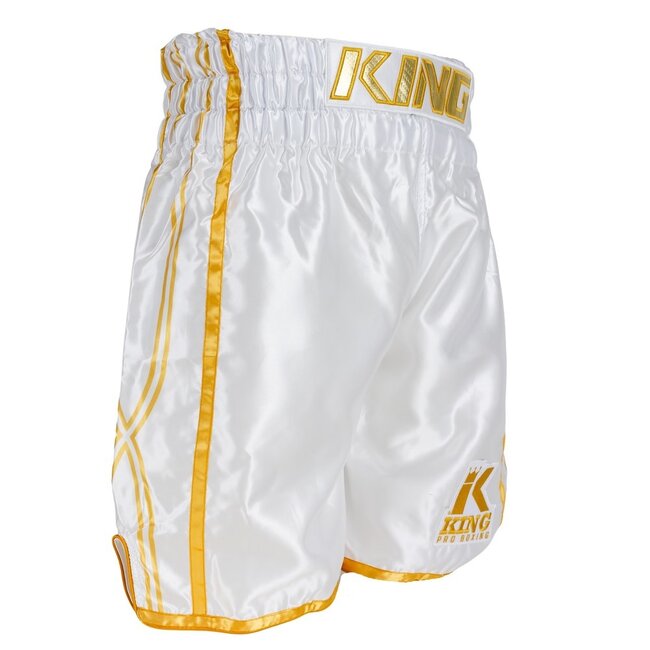 King Pro Boxing KING - Boksbroek  KPB XK SHORT 2 - WIT/GOUD