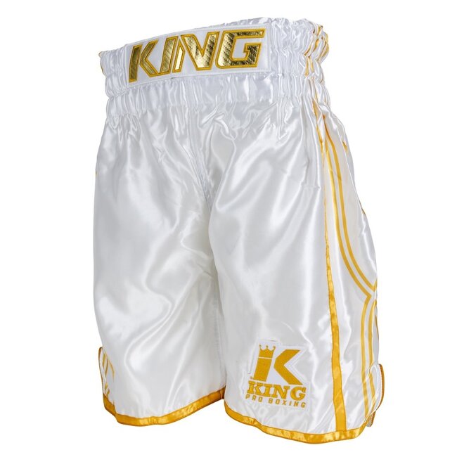 Booster Fightgear KING - Boksbroek  KPB XK SHORT 2 - WIT/GOUD