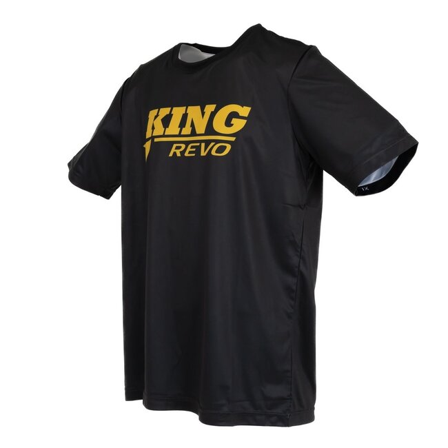 King Pro Boxing T-SHIRT - KPB REVO TEE 2 - ZWART/GOUD