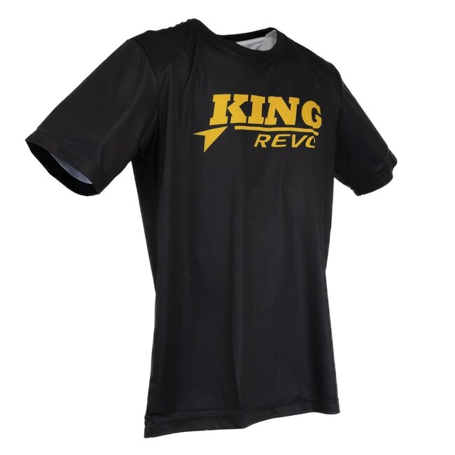 King Pro Boxing T-SHIRT - KPB REVO TEE 2 - ZWART/GOUD