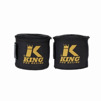 King Pro Boxing BANDAGE - KPB BPC REVO 6 - ZWART/GOUD