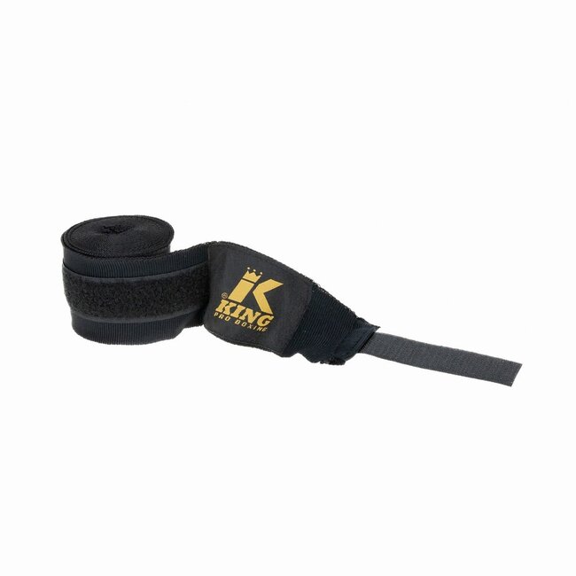 King Pro Boxing BANDAGE - KPB BPC REVO 6 - ZWART/GOUD