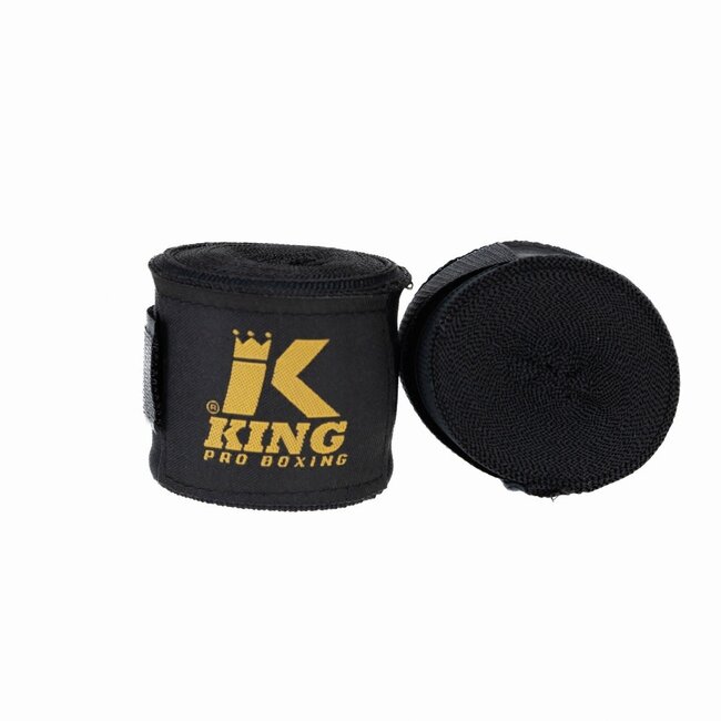 King Pro Boxing BANDAGE - KPB BPC REVO 6 - ZWART/GOUD