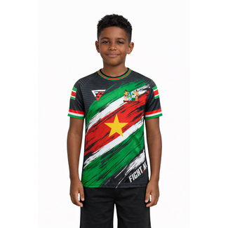 Fightsense T-shirt voor kids – Suriname – Sranan Gold Star