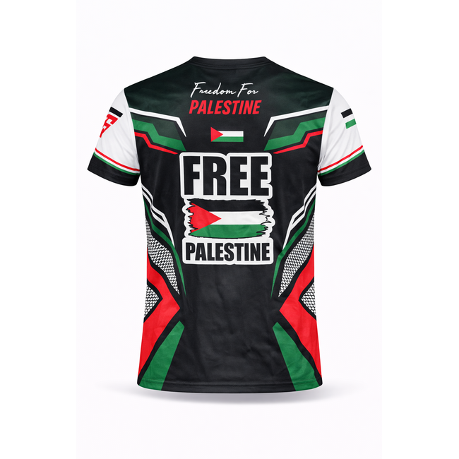 Fightsense Free Palestine T-Shirt V2 – Ademend Dry-Fit Sportshirt – Performance Fit – Sportshirt voor vechtsport en training