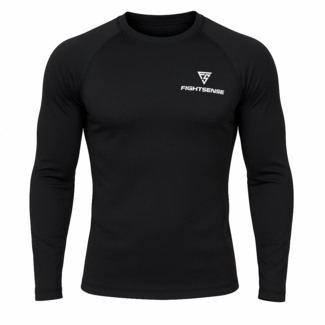 Fightsense Eclipse V1 Rashguard – Zwart – Compression Fit – MMA & Grappling