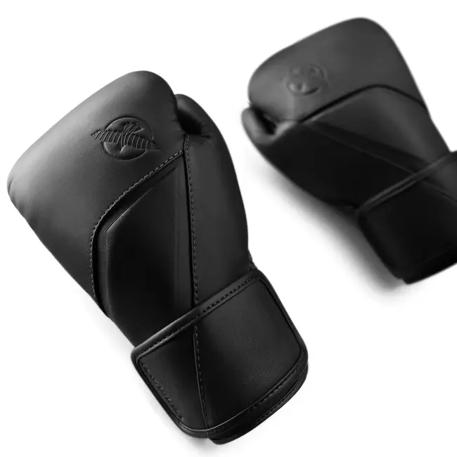 Hayabusa E1 Bokshandschoenen – Onyx Black – Premium Leer