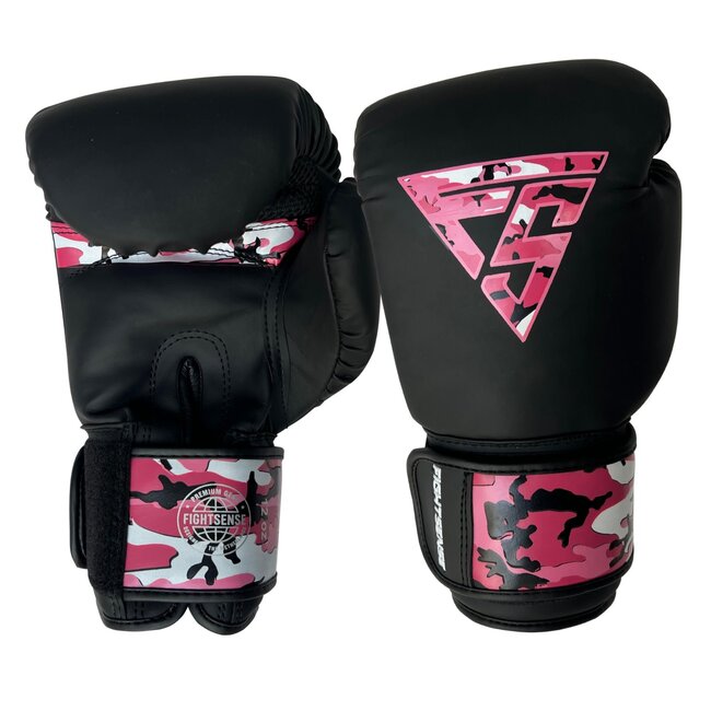 Fightsense Fury Bokshandschoenen Voor Kinderen – Camo Pink – Bokshandschoenen voor vechtsport en training