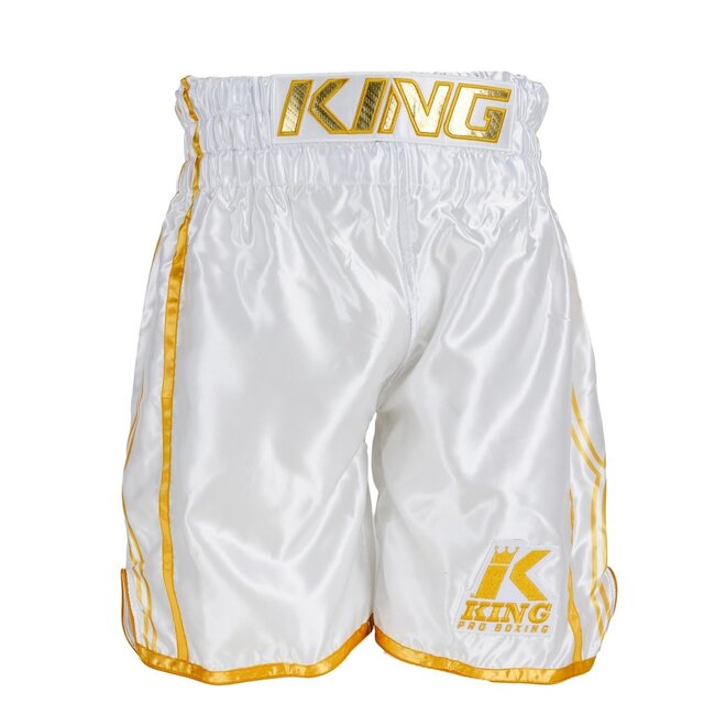 King Pro Boxing KING - Boksbroek  KPB XK SHORT 2 - WIT/GOUD