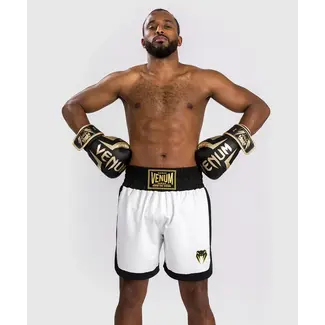 Venum Classic Boxing Shorts - Large - White/Black