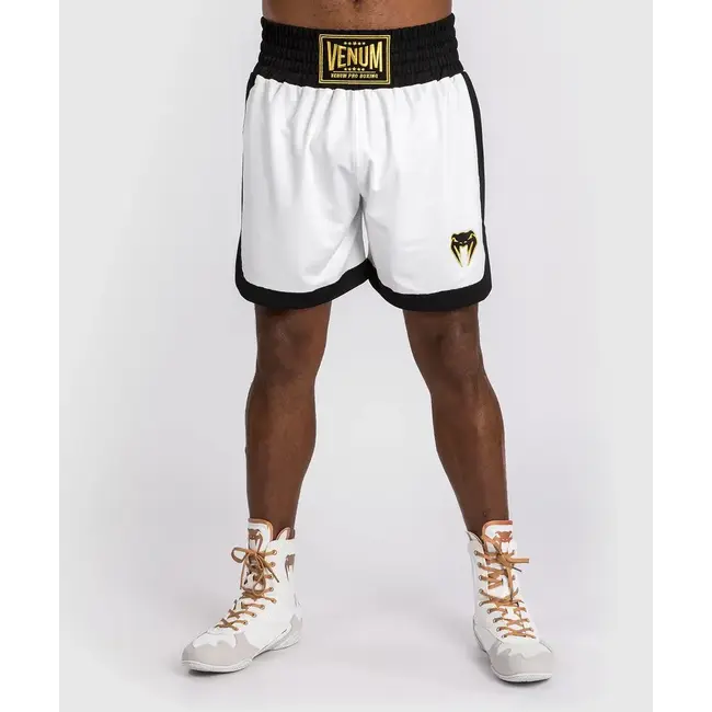Venum Classic Boxing Shorts - Large - White/Black