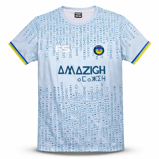 Fightsense Amazigh Performance Shirt – Lichtblauw – Tifinagh Design