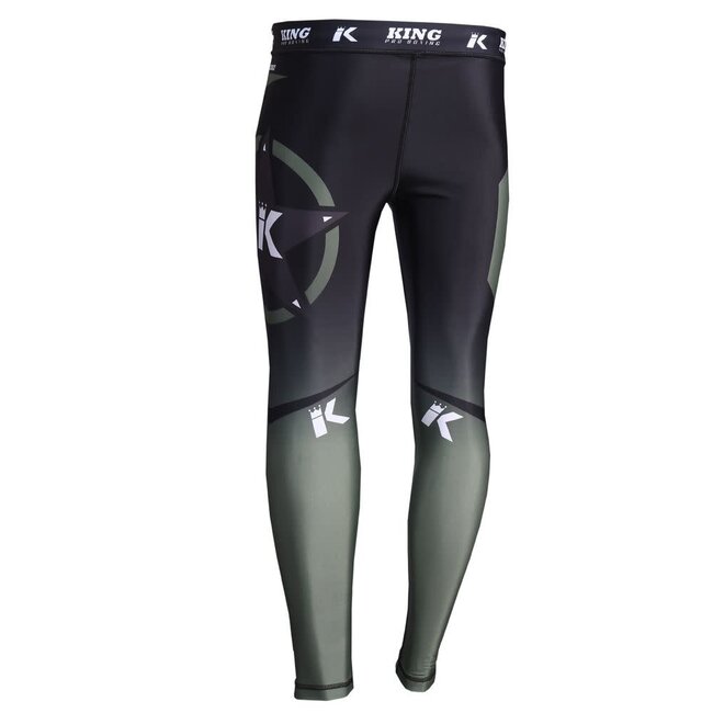 King Pro Boxing compressie broek - Stormking 1 - Groen - Spats