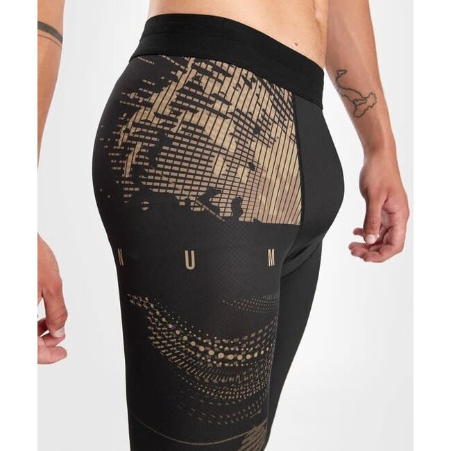 Venum COMPRESSIE BROEK - Gorilla Jungle Sportlegging Spats Zwart Zand