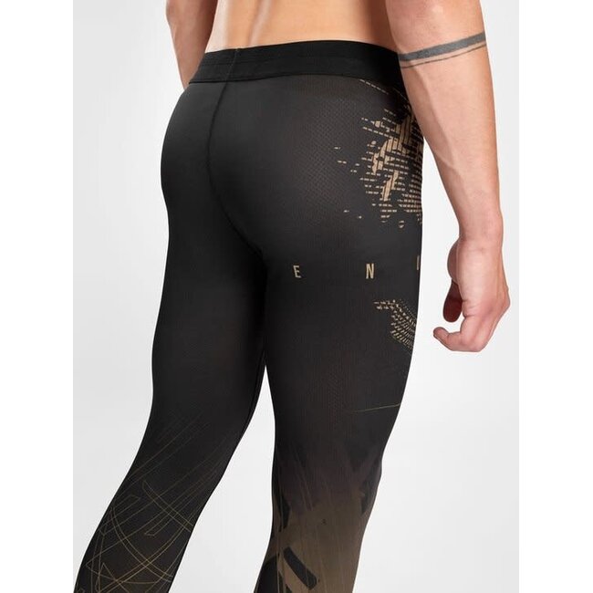 Venum COMPRESSIE BROEK - Gorilla Jungle Sportlegging Spats Zwart Zand