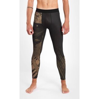 Venum COMPRESSIE BROEK - Gorilla Jungle Sportlegging Spats Zwart Zand