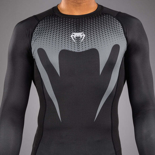 Venum Venum No Gi Rashguards - Black/ Silver Grey