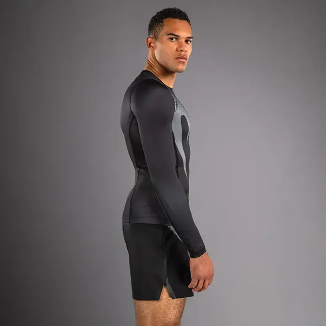 Venum Venum No Gi Rashguards - Black/ Silver Grey