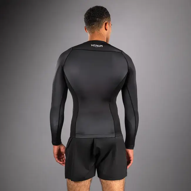 Venum No Gi Rashguards - Black/ Silver Grey