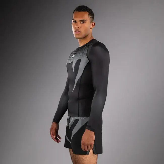 Venum Venum No Gi Rashguards - Black/ Silver Grey