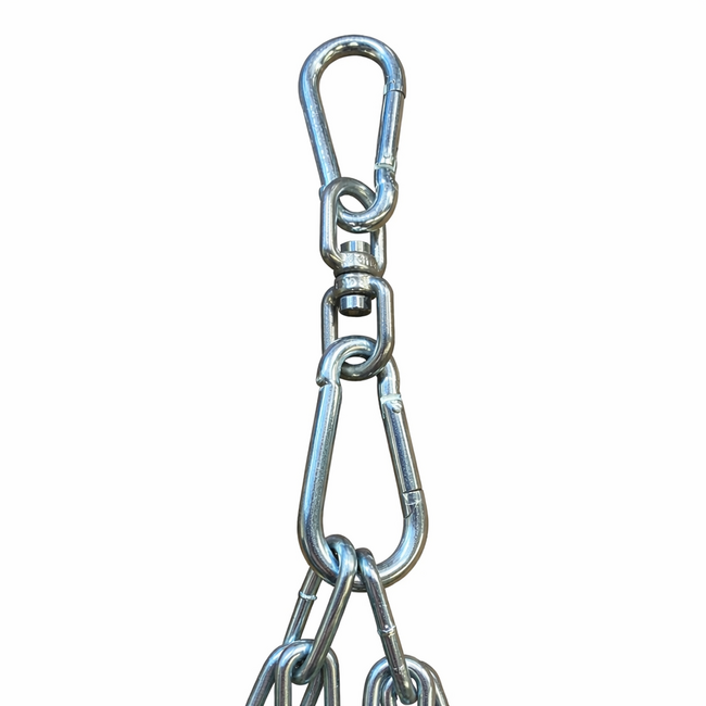 Fightsense Bokszak ketting Luxe 4 puntsketting met RVS Swivel – Vechtsportartikel voor vechtsport en training