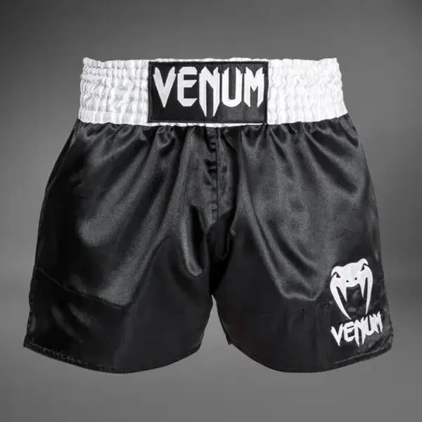 Venum Classic short de Muay Thaï – noir/blanc – short de boxe thaï