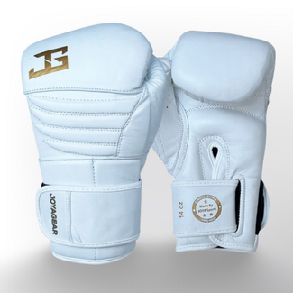 JOYA Falcon – Leren Bokshandschoenen - Wit/Goud