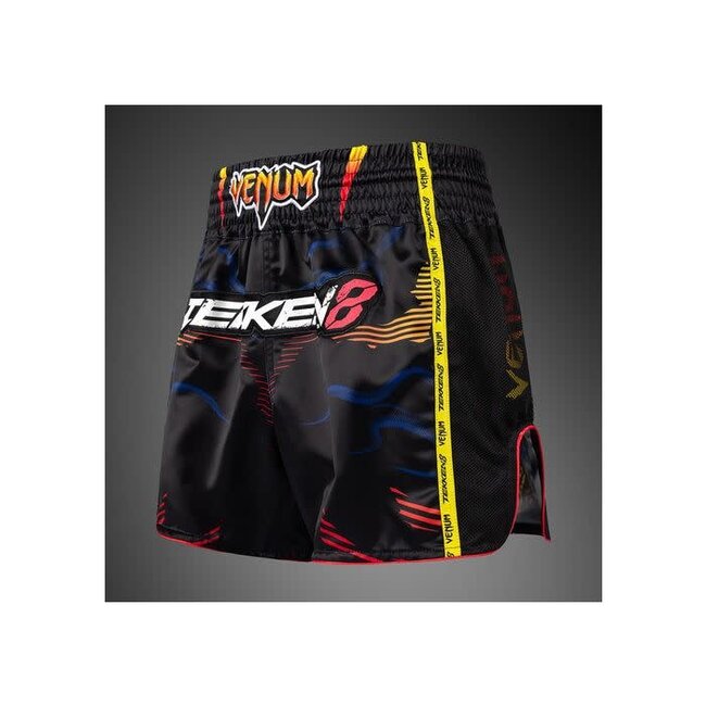 Venum TEKKEN 8 Muay Thai Shorts - Yoshimitsu - Black/Orange