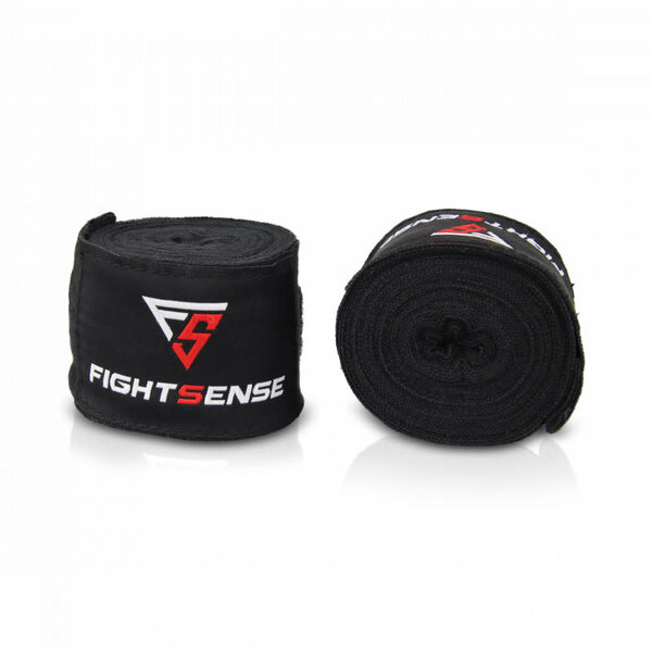 Fightsense Bandagen 500 cm – Schwarz